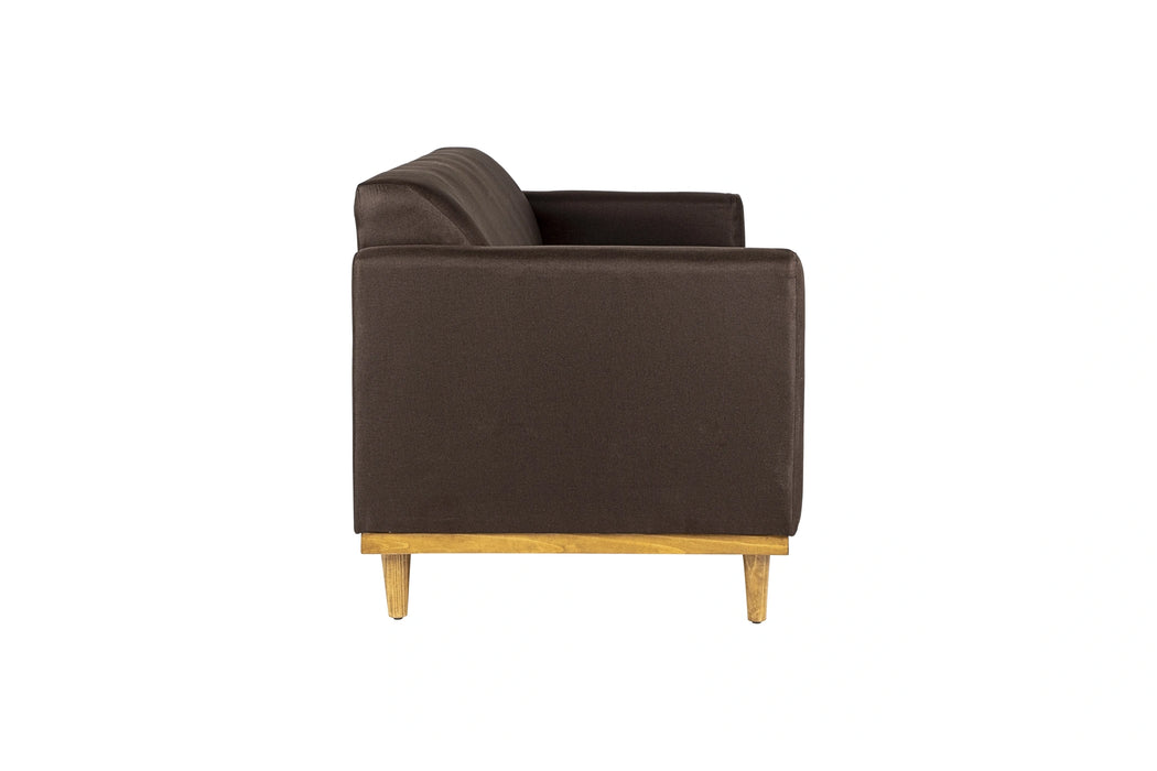 AIDEN SOFA W/3 THROW PILLOWS-CHOCOLATE