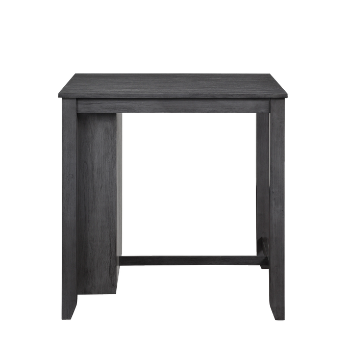 HESTON 36" STORAGE COUNTER TABLE SET W/2 CHAIRS-GRAY