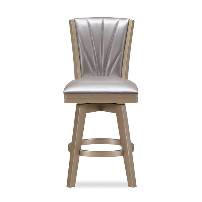 JAZZ 24" SWIVEL COUNTER STOOL-PEARL/GOLD