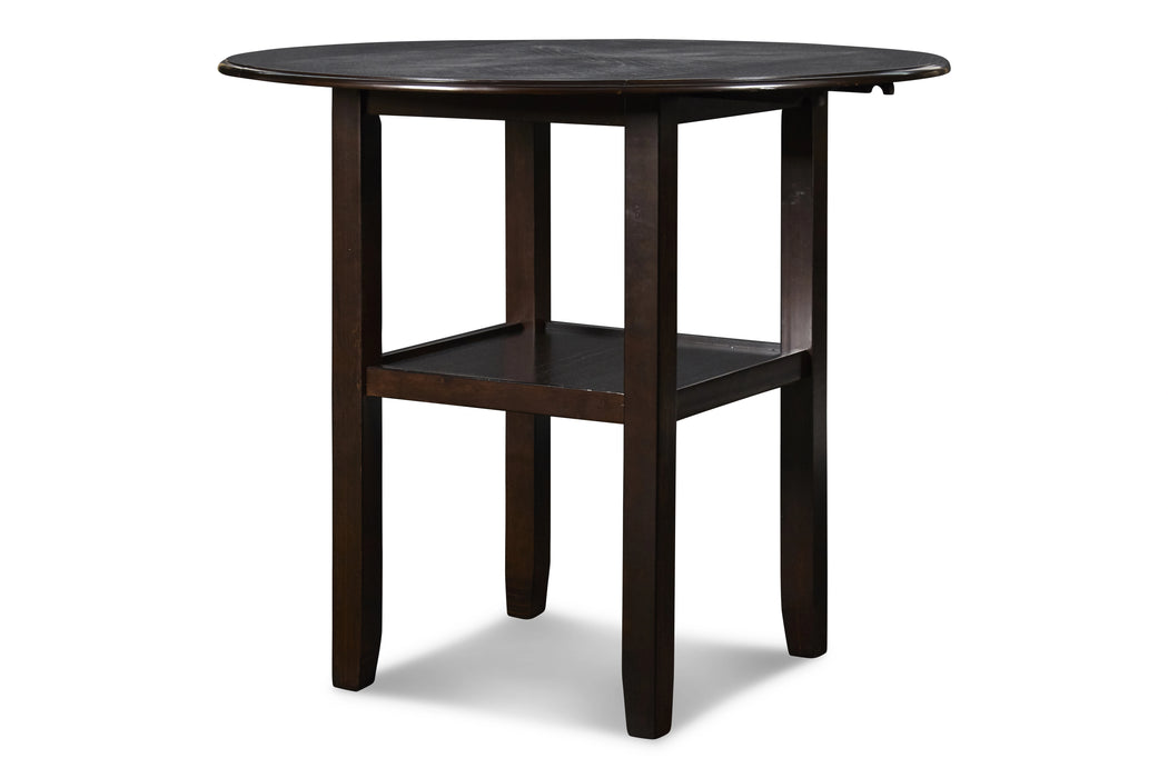 GIA 42" COUNTER DROP LEAF TABLE W/2 CHAIRS-EBONY