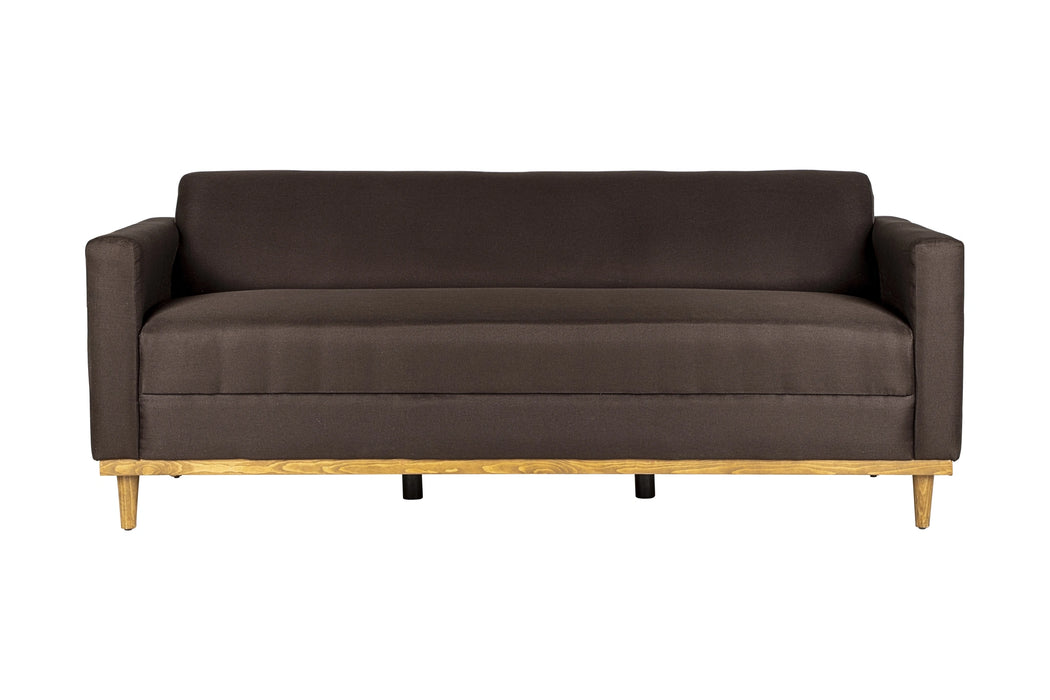 AIDEN SOFA W/3 THROW PILLOWS-CHOCOLATE
