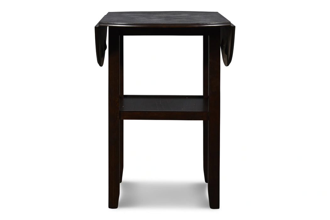 GIA 42" COUNTER DROP LEAF TABLE W/2 CHAIRS-EBONY