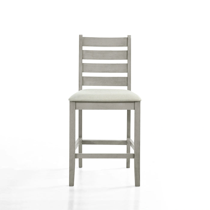 PASCAL LADDERBACK COUNTER CHAIR (2 Per Carton)-DRIFTWOOD