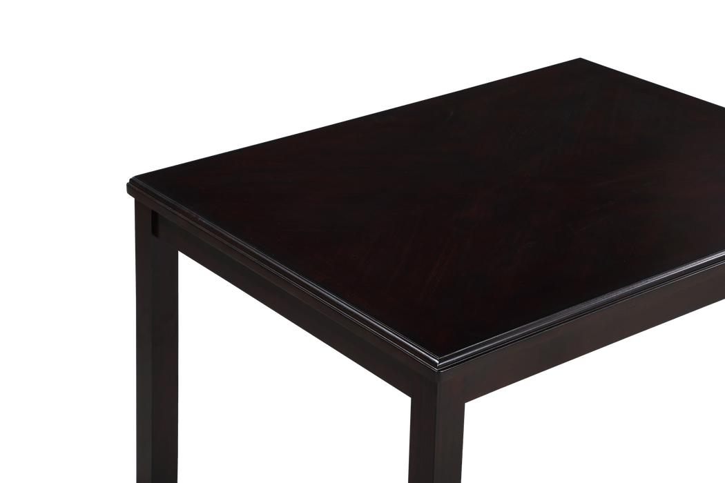 GIA 5PC 48" RECT. DINING TABLE & 4 CHAIRS-EBONY