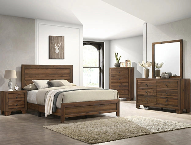 Crown Mark Millie Twin Panel Bed in Brown Cherry image