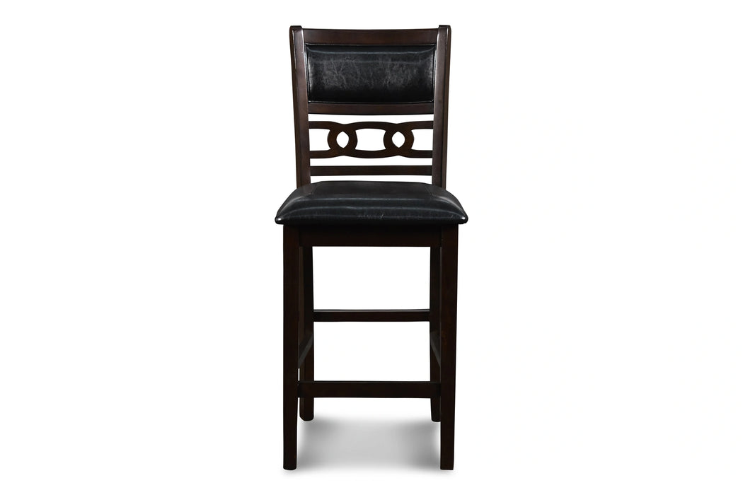 GIA 42" COUNTER DROP LEAF TABLE W/2 CHAIRS-EBONY