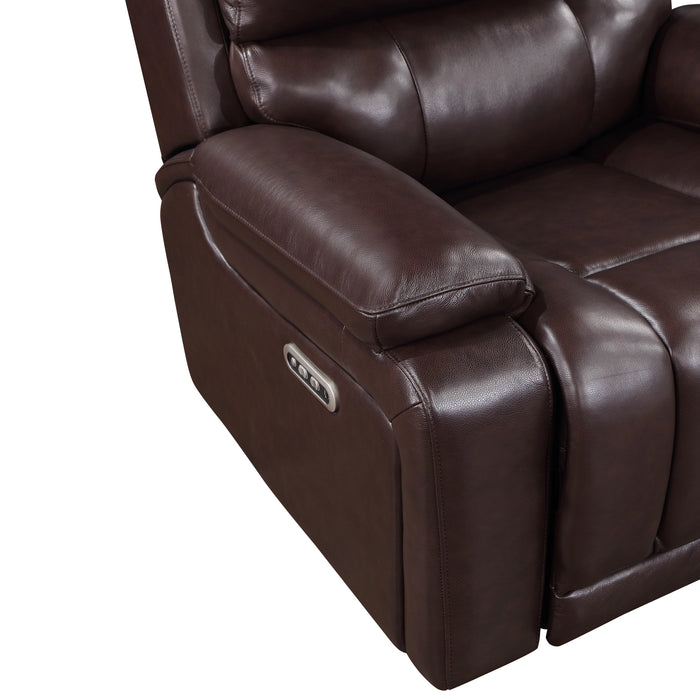 CICERO SOFA W/ PWR FR & HR -BROWN
