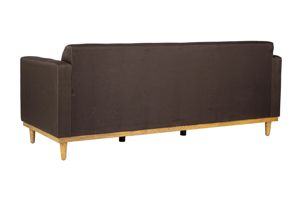 AIDEN SOFA W/3 THROW PILLOWS-CHOCOLATE