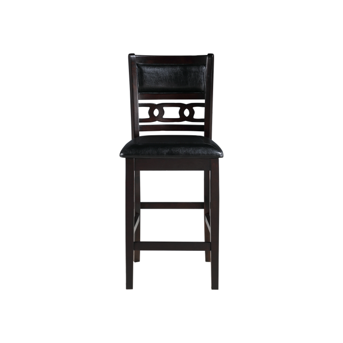GIA 5PC 42" SQUARE COUNTER TABLE & 4 CHAIRS-EBONY