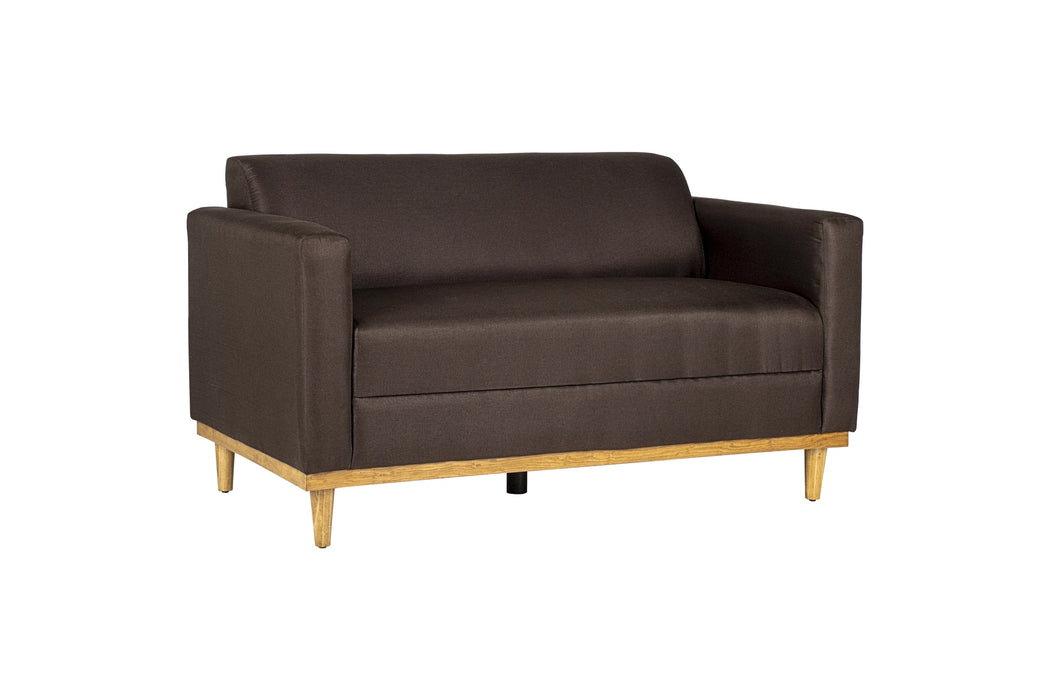 AIDEN LOVESEAT W/2 THROW PILLOWS-CHOCOLATE