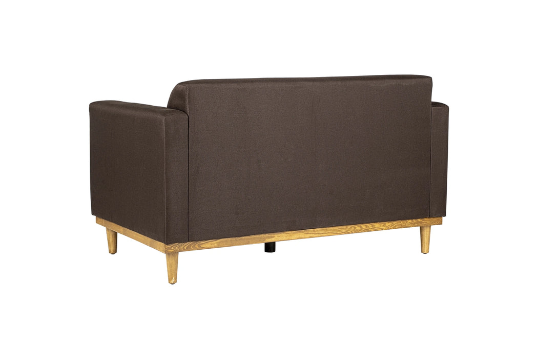 AIDEN LOVESEAT W/2 THROW PILLOWS-CHOCOLATE