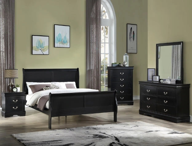 Crown Mark Furniture Louis Philip Drawer Chest in Black image