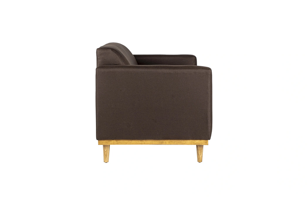 AIDEN LOVESEAT W/2 THROW PILLOWS-CHOCOLATE