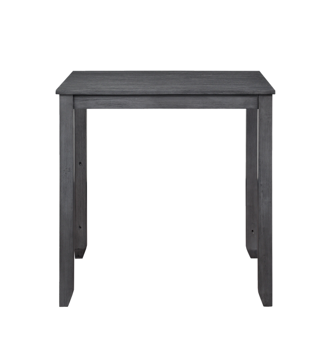 HESTON 36" STORAGE COUNTER TABLE SET W/2 CHAIRS-GRAY