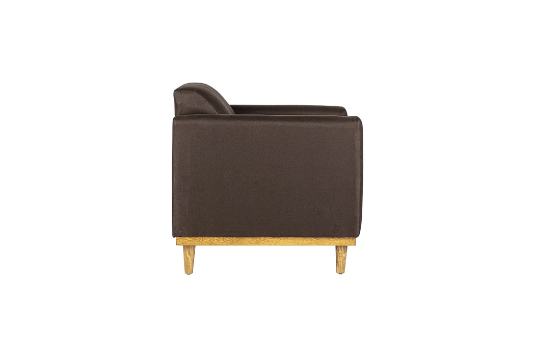 AIDEN CHAIR W/1 THROW PILLOW-CHOCOLATE