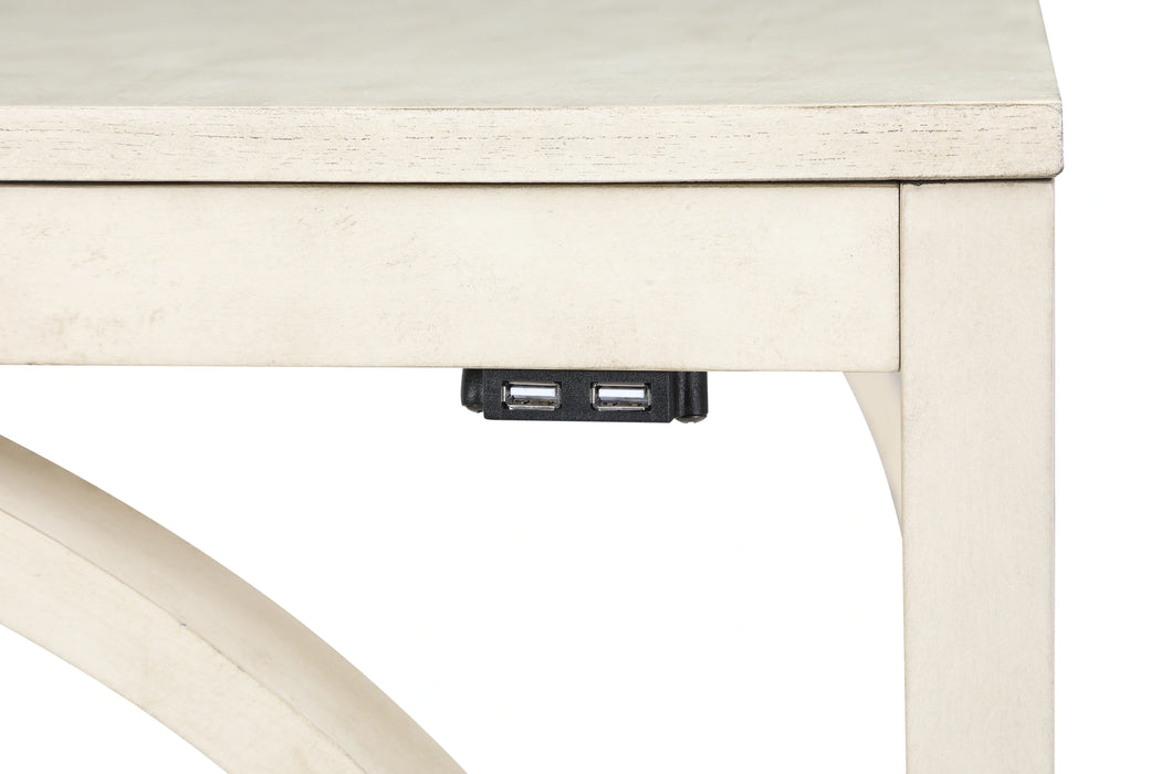 BELLA COUNTER TABLE & 2 STOOLS -2 TONE BISQUE