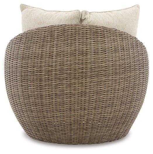 Danson Beige Swivel Lounge with Cushion (Set of 2)