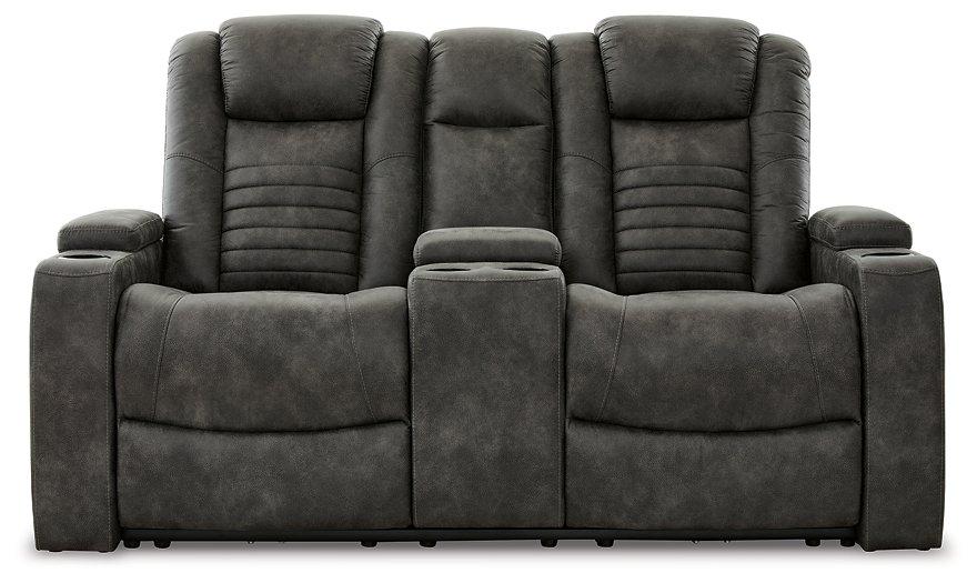 Soundcheck Storm Power Reclining Loveseat with Console