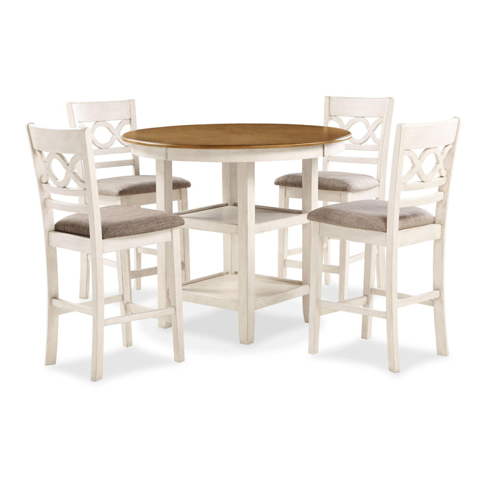 CORI COUNTER 5 PC SET-BISQUE/BROWN