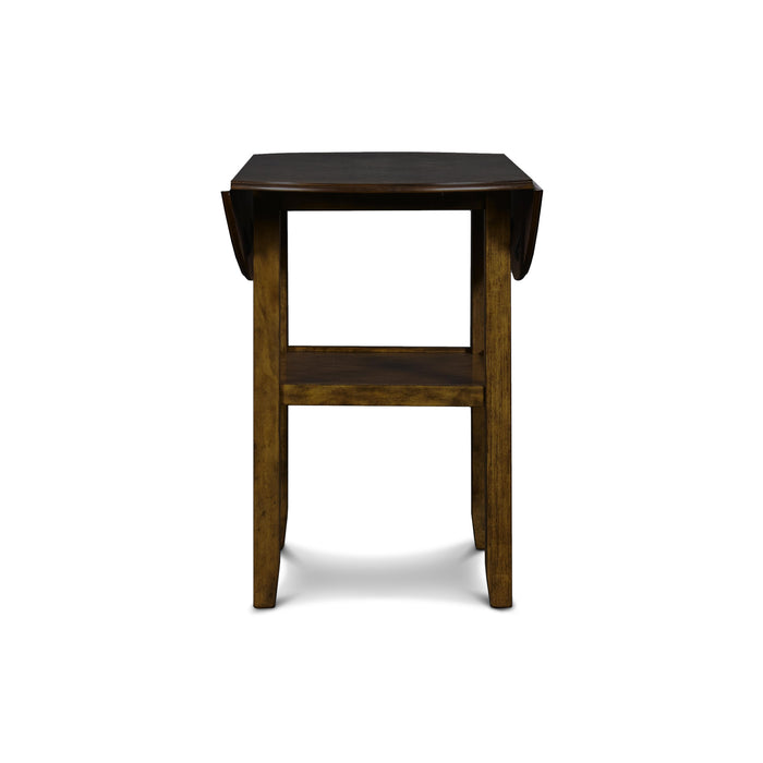 GIA 42" COUNTER DROP LEAF TABLE W/2 CHAIRS-BROWN
