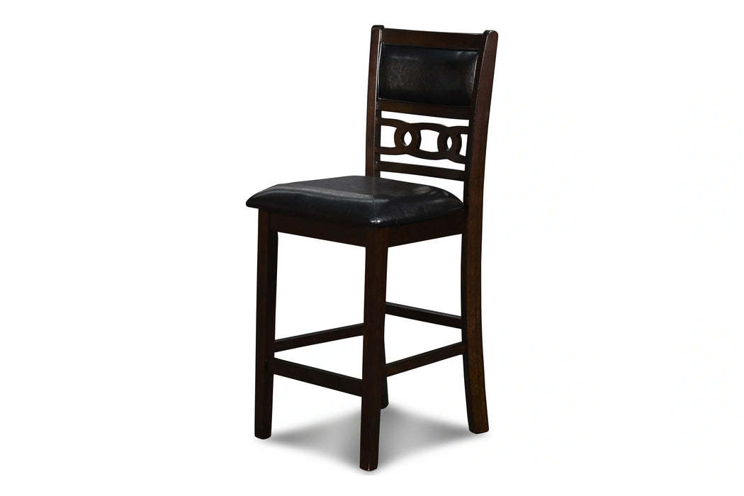 GIA 42" COUNTER DROP LEAF TABLE W/2 CHAIRS-EBONY