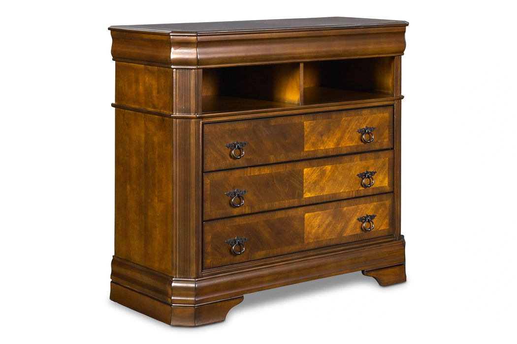 SHERIDAN MEDIA CHEST- BURNISHED CHERRY