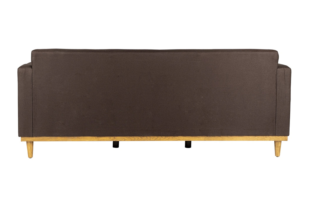 AIDEN SOFA W/3 THROW PILLOWS-CHOCOLATE