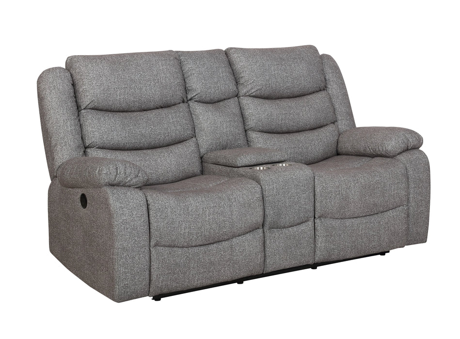 GRANADA CONSOLE LOVESEAT W/PWR FR-GRAY