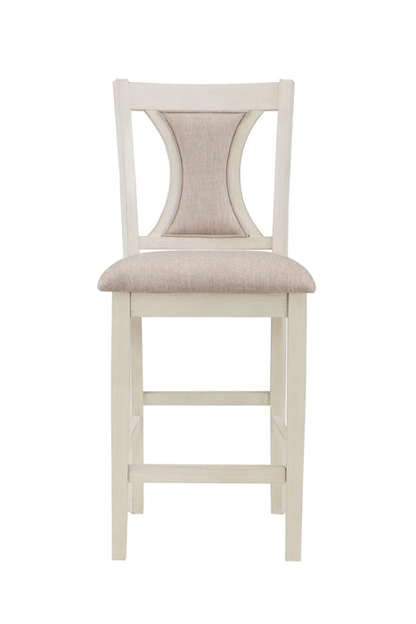 HUDSON 42" ROUND COUNTER TABLE & 4 CHAIR SET-BROWN/CREME