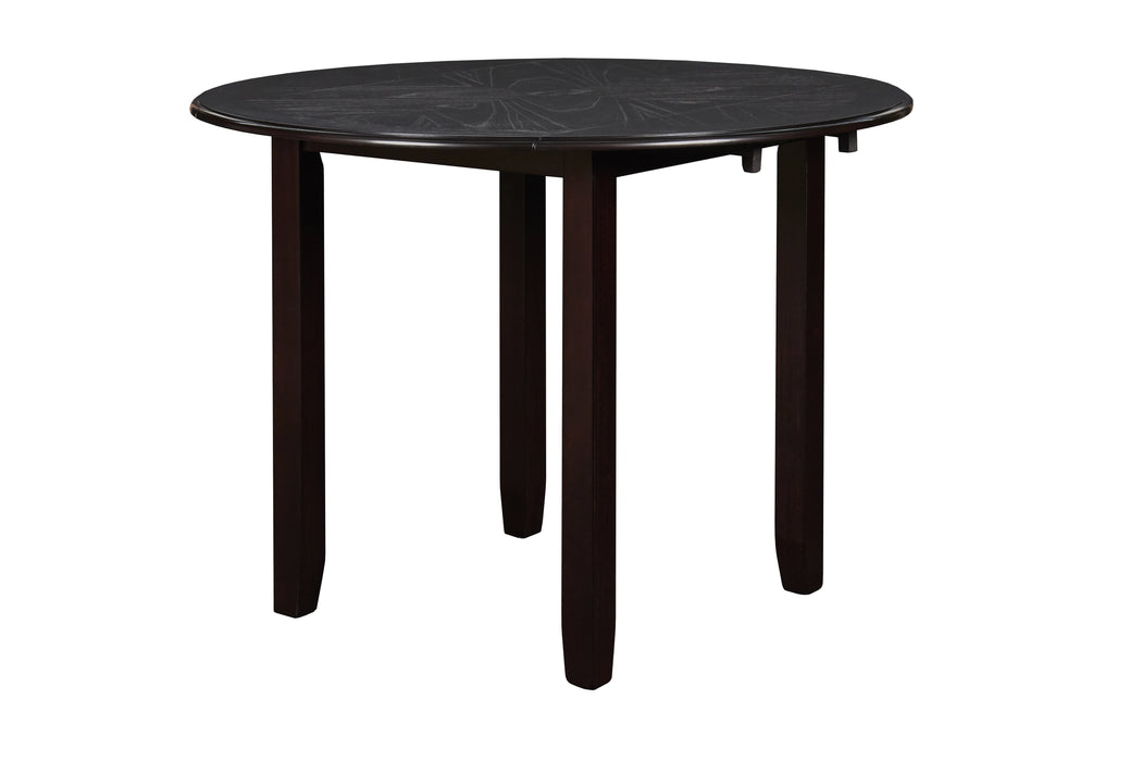 GIA 42" DINING DROP LEAF TABLE W/2 CHAIRS-EBONY