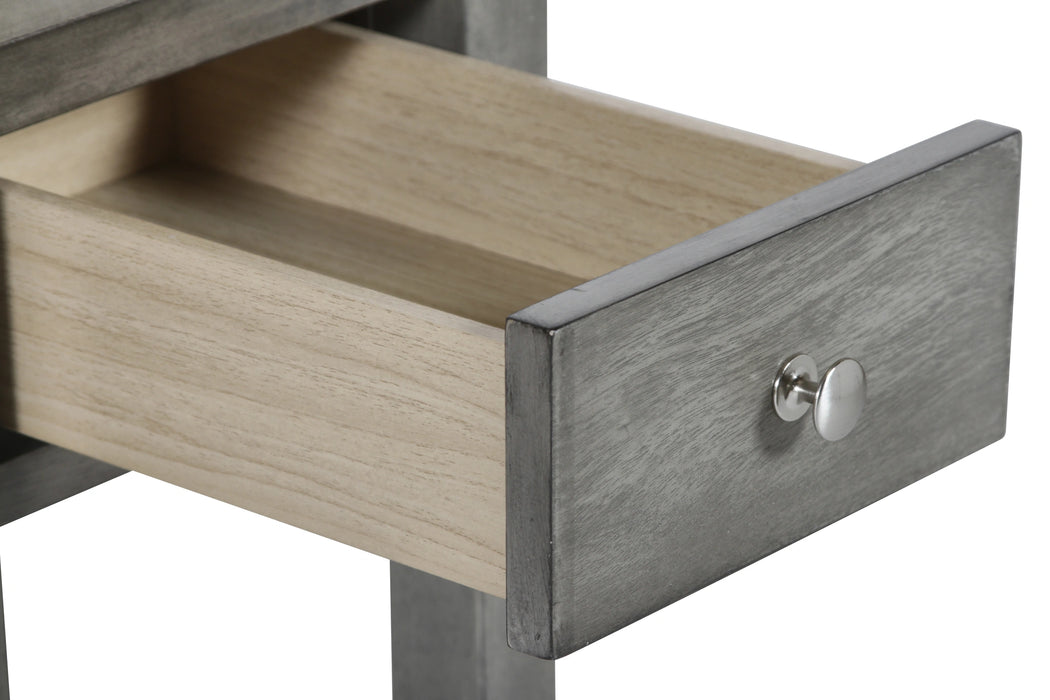 NOAH END TABLE WITH DRAWER-GRAY