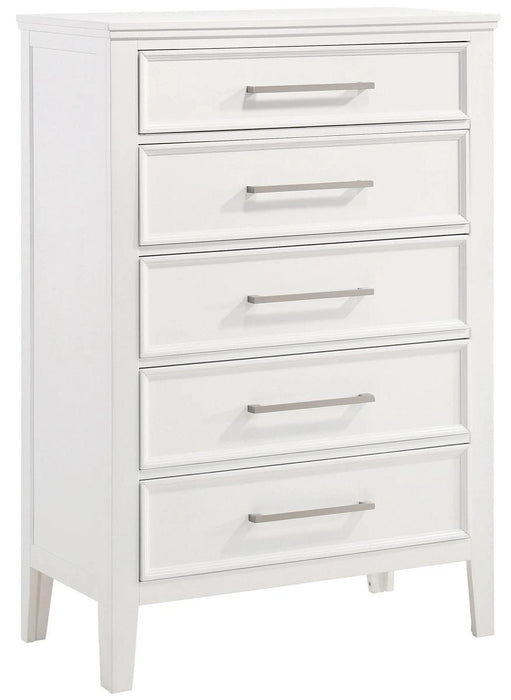 New Classic Furniture Andover 5 Drawer Chest in White