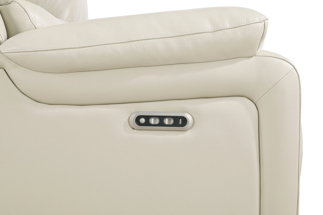 CICERO GLIDER RECLINER W/ PWR FR & HR-CREAM