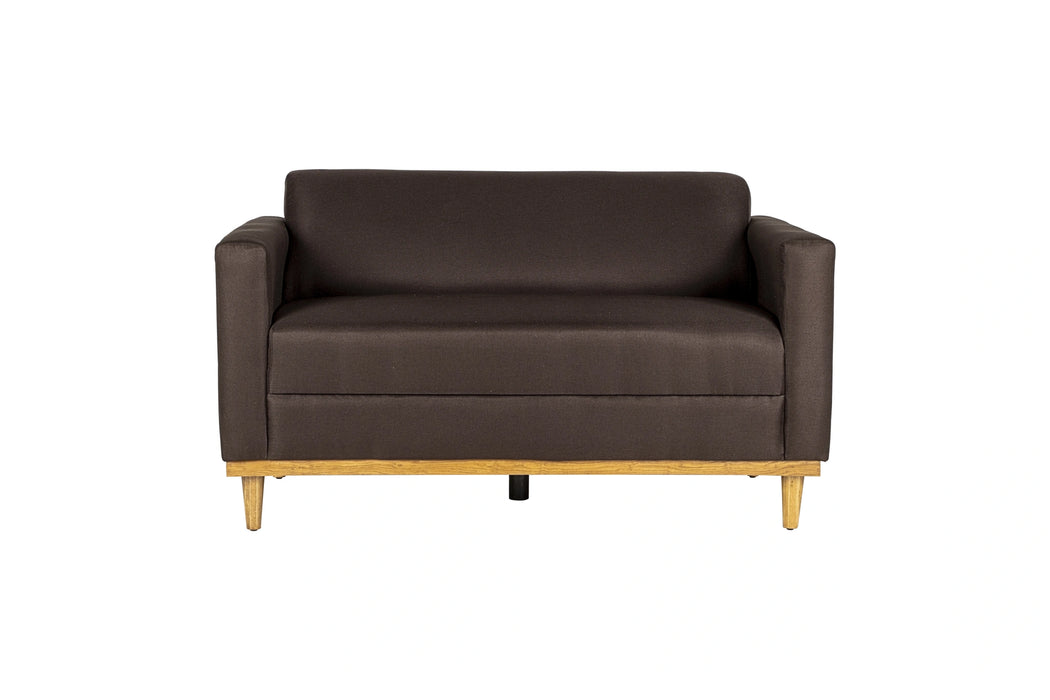 AIDEN LOVESEAT W/2 THROW PILLOWS-CHOCOLATE
