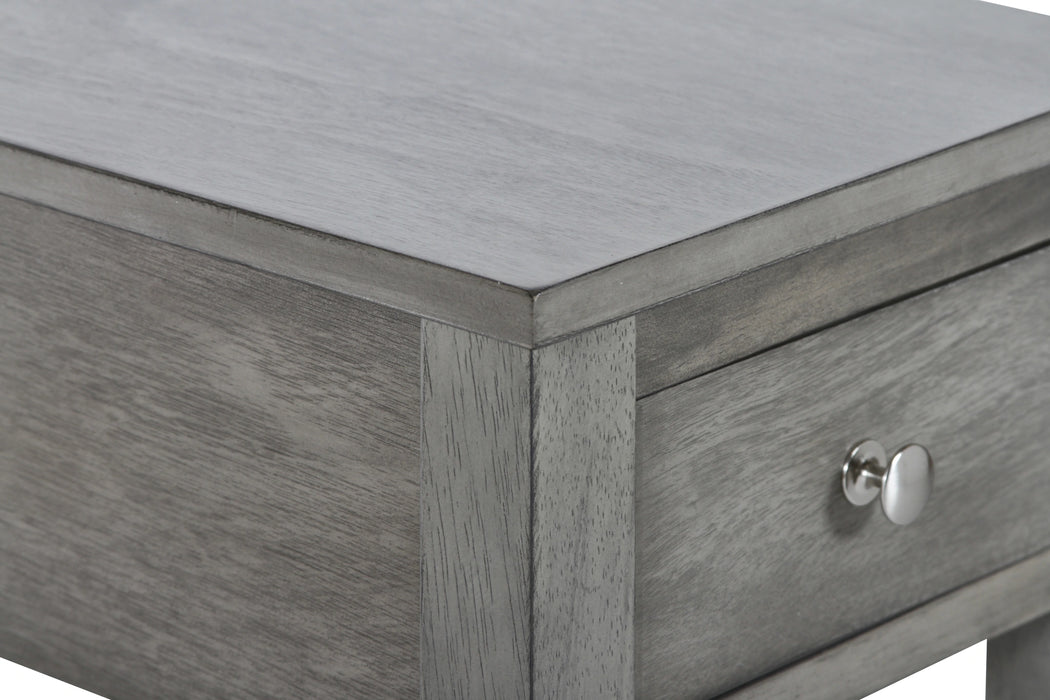 NOAH END TABLE WITH DRAWER-GRAY