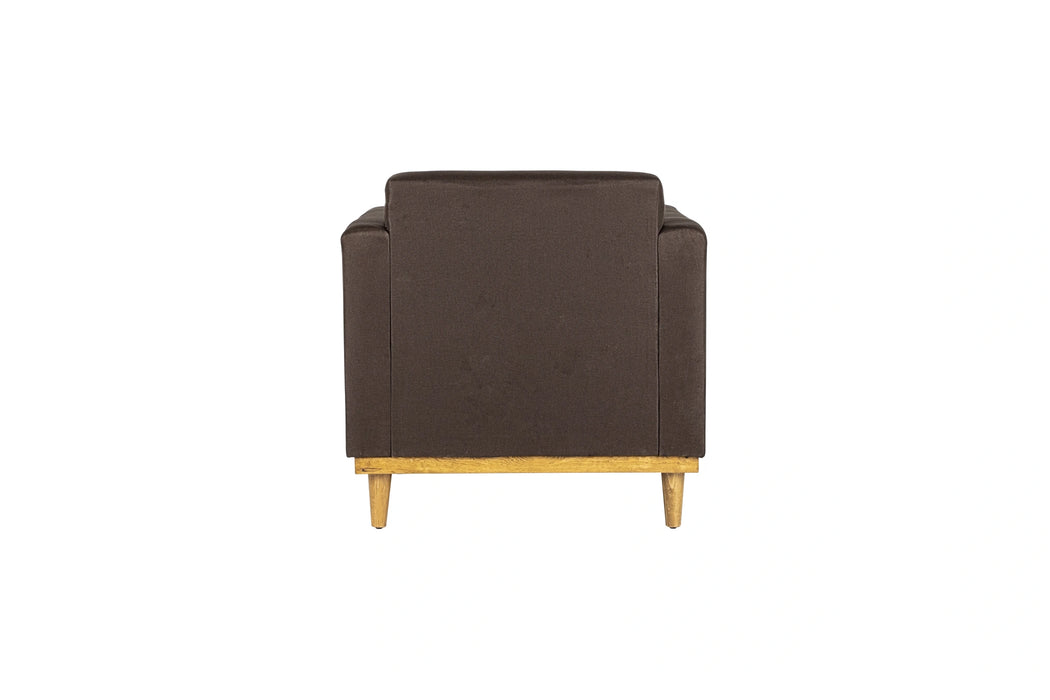 AIDEN CHAIR W/1 THROW PILLOW-CHOCOLATE