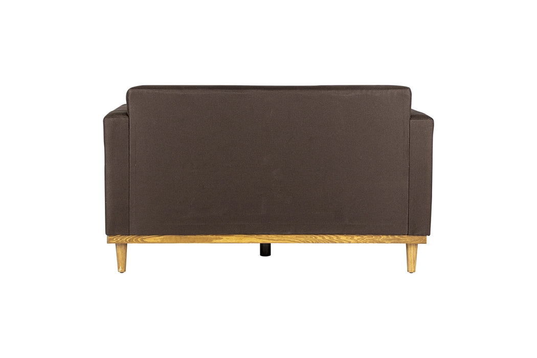 AIDEN LOVESEAT W/2 THROW PILLOWS-CHOCOLATE