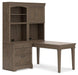 Janismore Weathered Gray 4-Piece Bookcase Wall Unit with Desk image