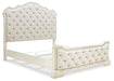 Arlendyne Antique White King Upholstered Bed image