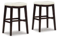Lemante Ivory/Brown Bar Height Bar Stool image