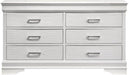 Galaxy Home Brooklyn 6 Drawer Dresser in White GHF-733569235551 image